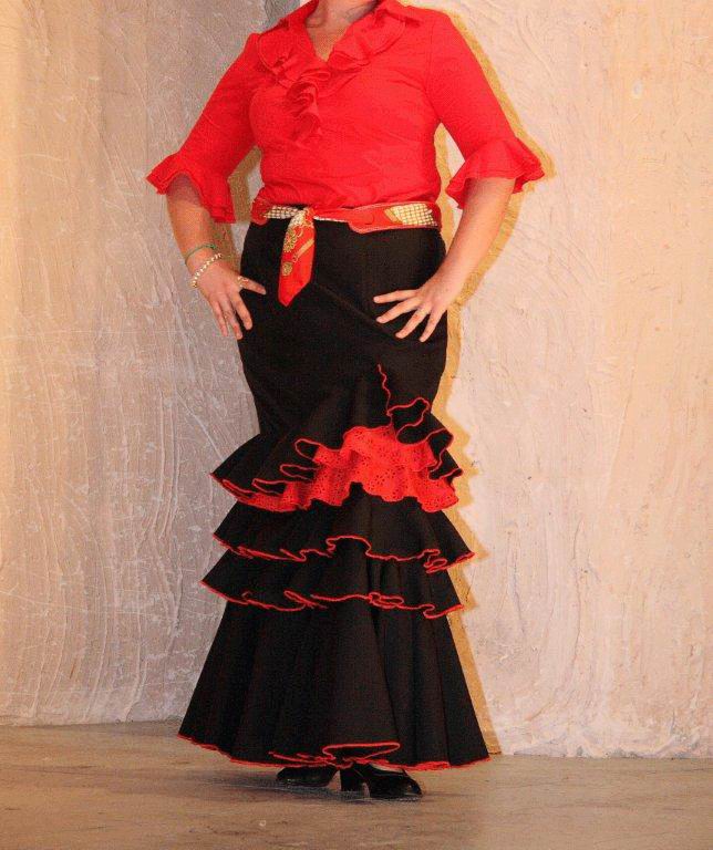 Black and Red Skirt for El Rocio